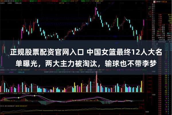 正规股票配资官网入口 中国女篮最终12人大名单曝光，两大主力被淘汰，输球也不带李梦